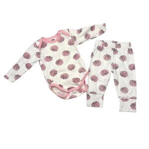 Monica + Andy Organic Roses Bodysuit & Pants Set